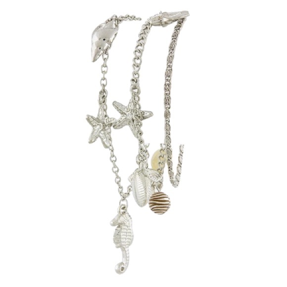 Sea Life Layered Charm Bracelet - Picture 3 of 8